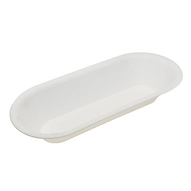 Koszyczek rozrostowy plastikowy podłużny biały (0.6-0.7kg, góra 32x14cm, dół 23.5x6cm)